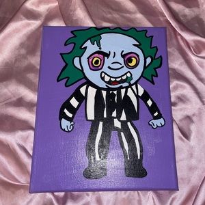 crazy cartoon beetlejuice painting